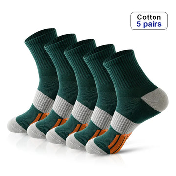 5 Pair Apring And Fall Men socks Summer casual Absorbent Cotton Comfortable Breathable Run Basketball Sports Socks Meias EU38-45男士袜子