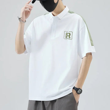 POLO男High-End Feel Ice Cool Cotton Lapel Men's Polo Shirt Casual Business Fashion Short Sleeve Top Versatile Casual Piece