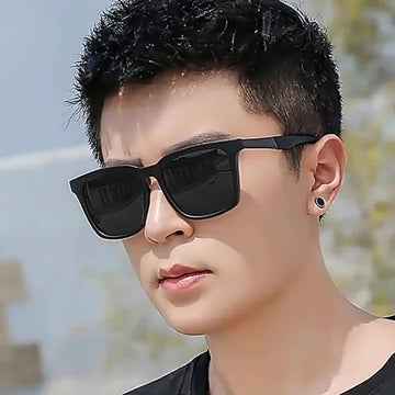 太阳镜男New Large Frame Square Sunglasses Men's Brand Designer Fashion Sun Glasses Men Outdoor Driving Eyewear UV400 Oculos De Sol