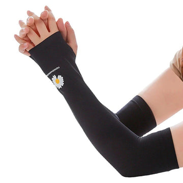 防晒冰袖女Arm Sleeves Ice Fabric Breathable Quick Dry Running Sportswear Sun UV Protection Long Arm Cover Cycling Arm Sleeves