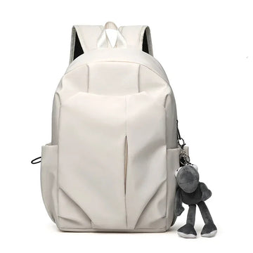 包包男2025 High Quality Large Capacity Nylon Backpack Zipper Solid Color Soft Handle Casual Backpack Soft Zipper College Style Handbag