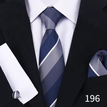 领带男Tie For Men Plaid Handkerchiefs Red Necktie Classic Cufflinks For Men Blouse Business Wedding Accessories Women Collar Man Gift
