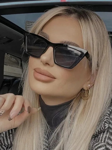 眼镜女New Vintage Cat Eye Sunglasses Women Square Small Frame Sun Glasses Female Brand Designer Retro Shades Fashion Oculos De Sol