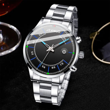 手表男手表男YIKAZE Business Quartz Men’s Wrist Watches Casual Luxury Stainless Steel Strap Men Watch Student Fashion Sports Watch for Man