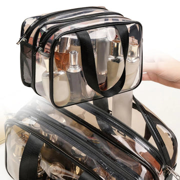 包包Cosmetic bag female portable super fire large-capacity cosmetic organizer bag travel wash bag transparent waterproof