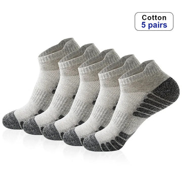 5 Pair High Quality men socks mesh ankle socks Summer Thin cut fitness Breathable cotton Short sock Cycling Sports socks EU38-45男士袜子