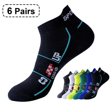 6 Pairs New Summer Cotton Men's Socks Short Thin Casual Mesh Breathable Boat Socks Fashion Comfortable Ankle Sports Sockke Gift男士袜子
