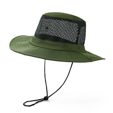 Men Women Outdoor Beach Seaside Sun Shade Breathable Bucket Hat Male Summer Fishing Trekking Collapsible Mesh Fisherman Cap L9