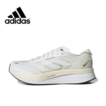 Adidas New ADIZERO BOSTON 11 Man and Women sneakers Breathable Shock Absorbing Anti-slip Marathon Running Shoes Beige&Brown
