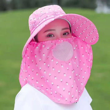 Sun Hat Female Summer Hat Cover Face Breathable Sun Hat All-match Summer Hat with Big Rim Anti-ultraviolet Cycling Sunhat