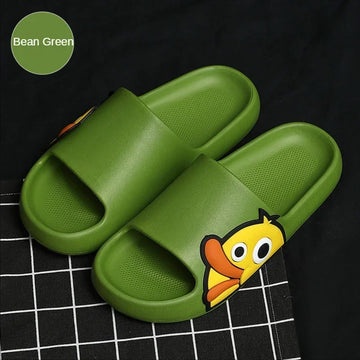 Female Slippers Woman Cloud Home Cartoon Duck Soft Sole Non Slip Slides Sandals Indoor Beach Outdoor Men Summer Ladies Shoes PVC