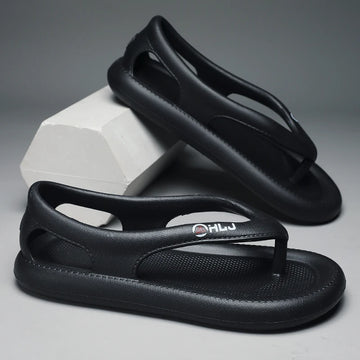 Summer Men Slippers Outdoor Indoor Sandals Beach Comfortable Men Flip-flops Casual Shoes Soft Sole Slides Home Outdoor Slippers