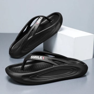 Men's Flip Flops Outdoor Indoor Slippers Comfortable Thick Soft Sole Slide Men Beach Sandals Non-slip Bathroom Home Men Slippers