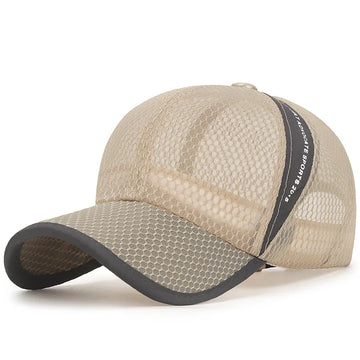 Summer Women Men Mesh Baseball Hats Outdoor Fishing Hat Breathable Quick Dry Sunhat Adjustable Snapback Hat Hip Hop Trucker Cap