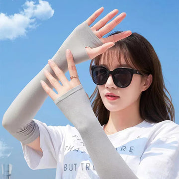 防晒冰袖女Cool Cycling Sleeve Sport Cooling Arm Sleeves Anti-sunburn Sunscreen Uv Sports Safety Fitness Body Building Entertainment