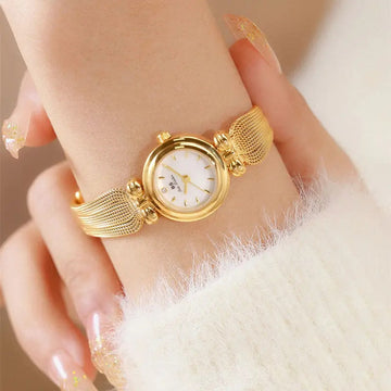 手表女UTHAI Women Light Luxury Brand Gold Jewelry Bracelet WatchesTemperament Waterproof Ladies Fashion Quartz Clock Wristwatches Gift