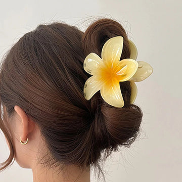 发饰8CM Boho Gradient Large Flower Acrylic Hair Clip for Women Sweet Hair Claws Crab Clamp Barrettes Hawaiian Headwear Accessories