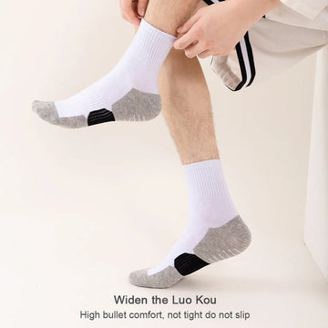 5 Pair Winter Men Socks Cotton Black Leisure Business Long Socks Walking Running Hiking Thermal Socks For Male Plus Size 38-48男士袜子