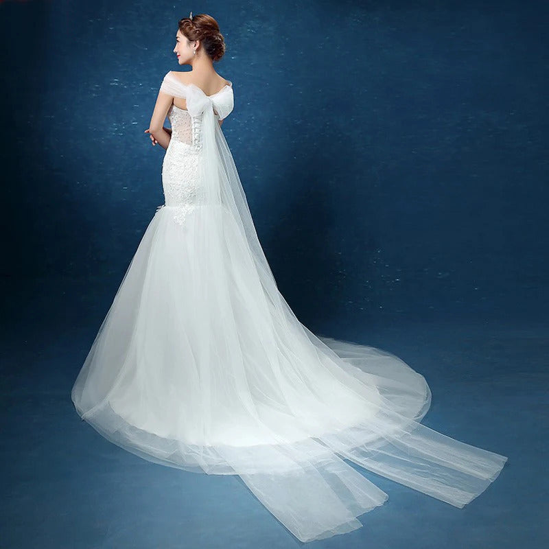 礼服女Customized Elegant Off Shoulder wedding dresses for women mermaid wedding gown marriage white bridal dress vestidos de novia