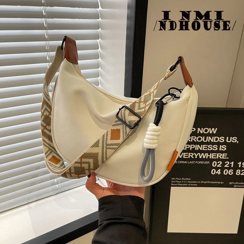 包包Nylon Hobos Crossbody Bags Solid Casual Zipper Women's Bags 2024 Fashion High Capacity Solid Color Single Shoulder Totes Bag