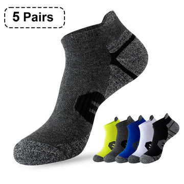 5 Pairs/Lot High Quality Men Ankle Socks Breathable Cotton Sports Mesh Casual Athletic Summer Thin Cut Short Sokken Plus Size男士袜子