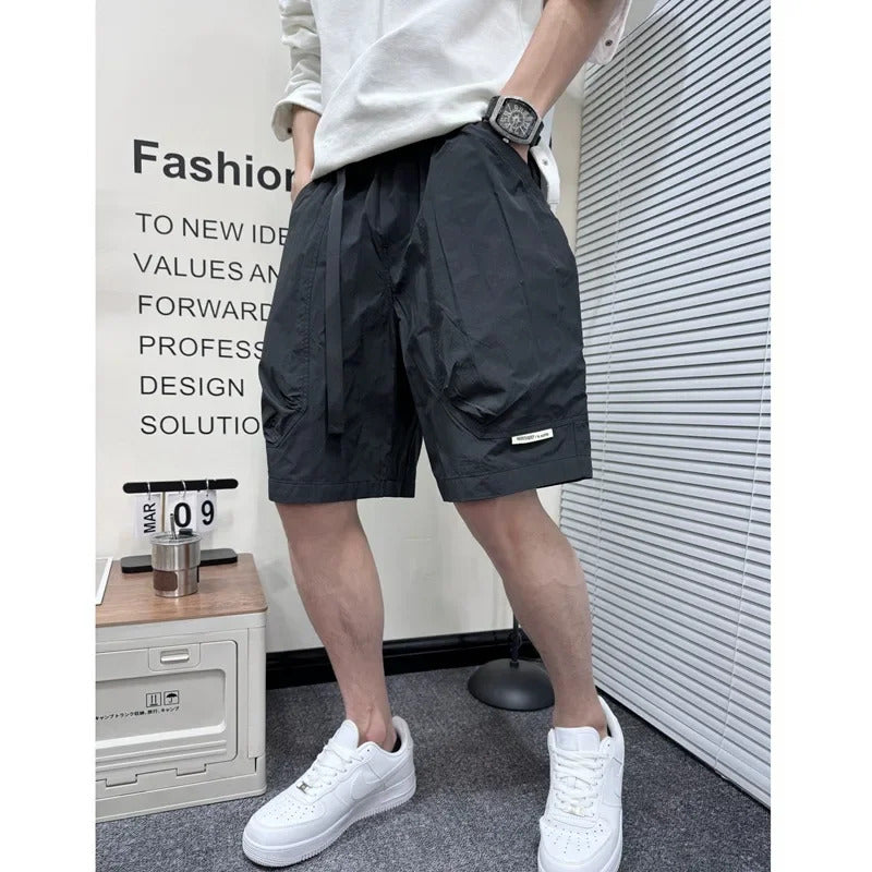 短裤男2024 Summer New Loose-Fit Men's Shorts High-End Feelcargo Pants Trendy Brand Casual Style Versatile Sweatpants