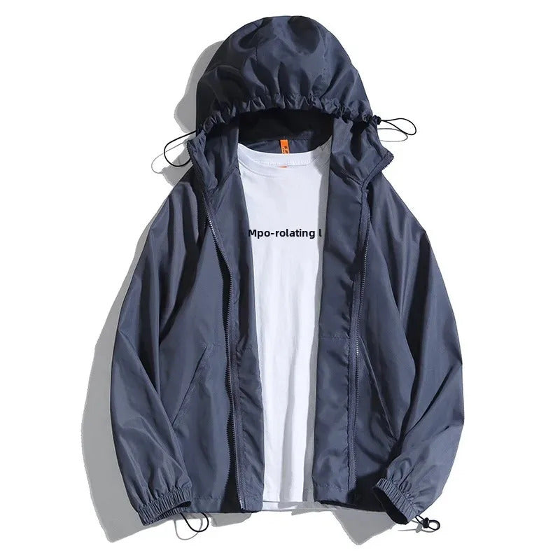 防晒衣男2023 New Men's Ice Silk Sunscreen Jacket Breathable Thin Uv Protection Outdoor Fishing Gear Trendy Skin Coats