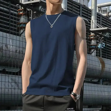 男士背心New Style Basketball Vest American Casual Large Size Men's Clothing Sleeveless T-shirt Sport Top Wear Outdoor Running Vest