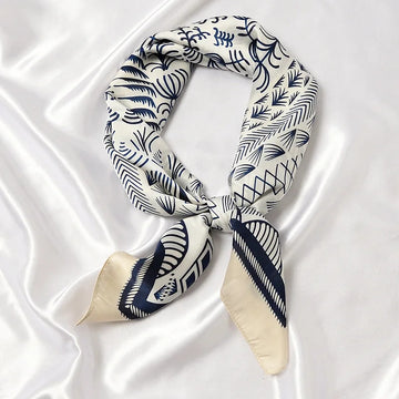 丝巾女New Fashion Women Small Satin Silk Scarf Square Print Wrap Foulard Femme Handkerchief Bandana Neck Hair Tie Scarves Shawls 2022