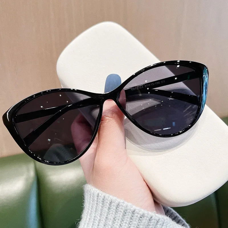 眼镜女2024 Fashion Cat Eye Sunglasses Women Luxury Brand Designer Sun Glasses Ladies Black Eyeglass Frame Female Shades Eyewear UV400