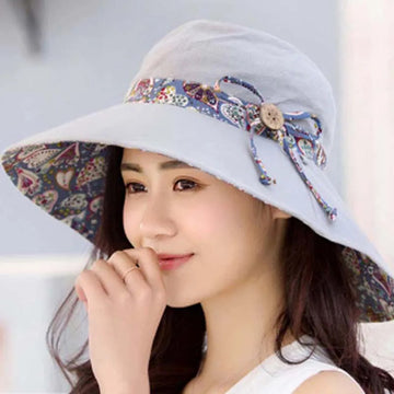 帽子女Summer Outdoor Fashion Ladies Big Brimmed Hat Sunscreen Travel Mountaineering Sun Female Tide Anti-Ultraviolet Beach Cap  L59