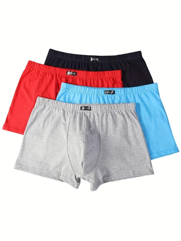 内衣男4PCS men's underwear Comfortable breathable men's boxers Everyday casual teen boxers
