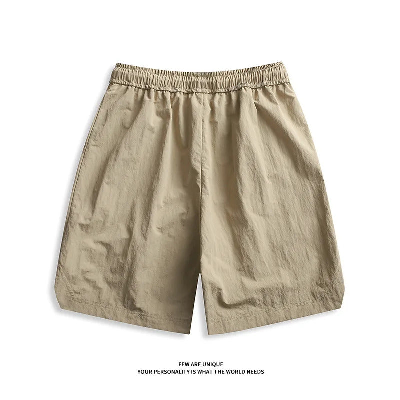 短裤男Summer Men Drawstring Short Pants Casual Classic Quick-Drying Cool Straight Outdoor Light Weight Jogger Baggy Beach Short Pants