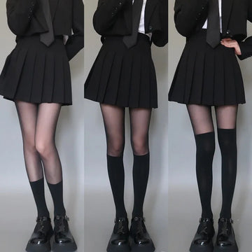 丝袜Spring/Summer Stockings Woman Thin Lolita Splicing Pantyhose Tights Black Sexy Leggings Lingeries for Woman
