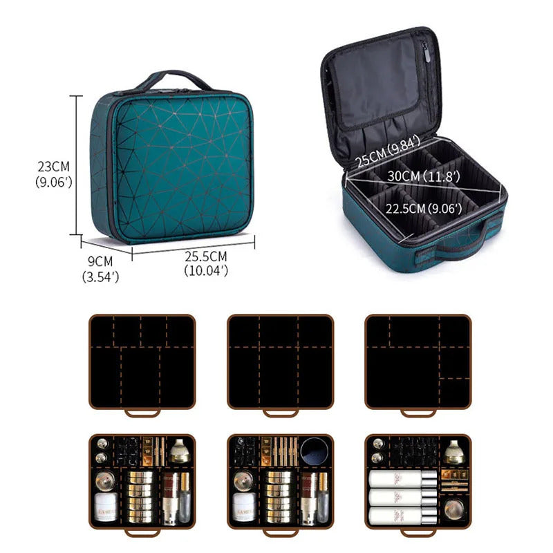 包包Waterproof Makeup Case Professional Box Portable Women's Cosmetic Bag For Travel Estuche Para Maquillaje Makeup Organizer Bag