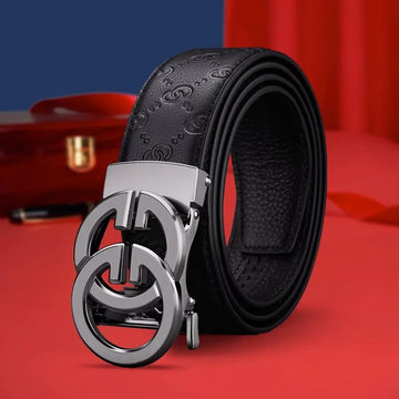 腰带High Quality Automatic Buckle Men Business Belts Soft Leather Casual Waist Pants Belt Fashionable Commuting Style Boyfriend Gift