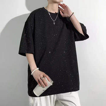 T恤男Casual Men's Summer American Style Loose-fit Comfortable Short Sleeve T-shirt Versatile Top For Various Occasions