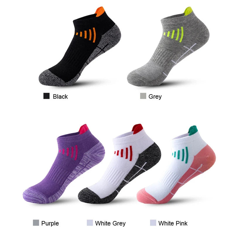 5 Pairs Women Sport Socks Athletic Cycling Socks Breathable Outdoor Basketball Fitness Running Socks For Men And Men Ankle Socks男士袜子