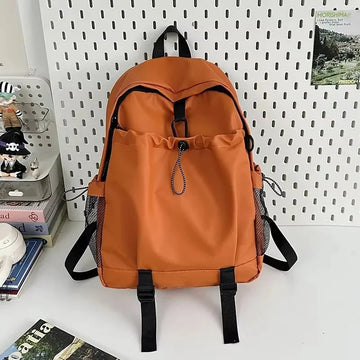 包包男Solid Colors Nylon Casual Women's Fashion Backpacks Large Capacity 2025 New Simple Interior Zipper Pocket Basic Style Backpacks