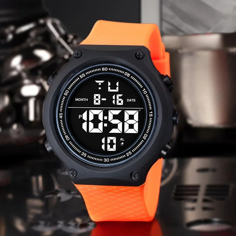 手表男手表男MAYZHISU Electronic Watches Men's LED Digital Sports Watches Male Waterproof Luminous Men Sport Wristwatch Alarm Clock