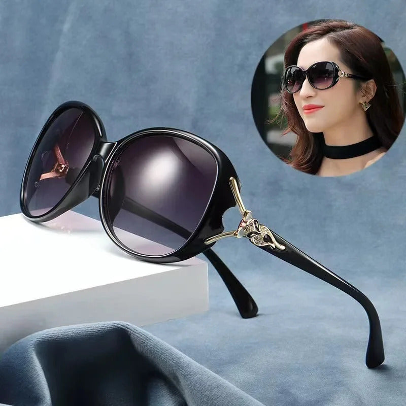 眼镜女Vintage Sunglasses Women UV Blocking Textured Sunglasses Gradient Black Outdoor Sunglasses Oculos Sol Feminino