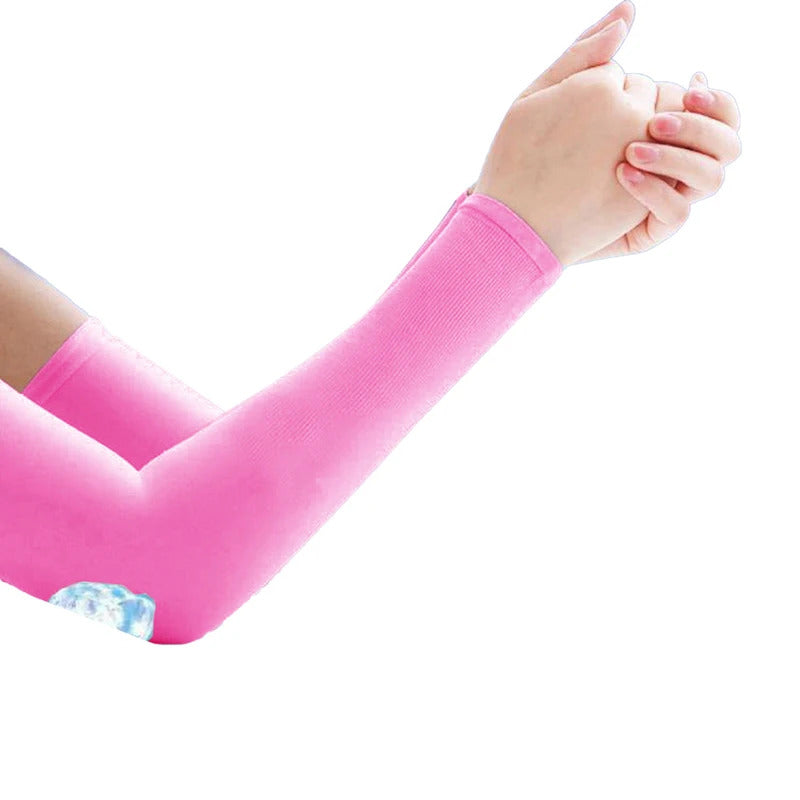 防晒冰袖女Summer Women's Ice Silk Sunscreen Sleeve UV Sun Protection Driving Sports Out Going Hand Sleeves Sun-protective Sleeve