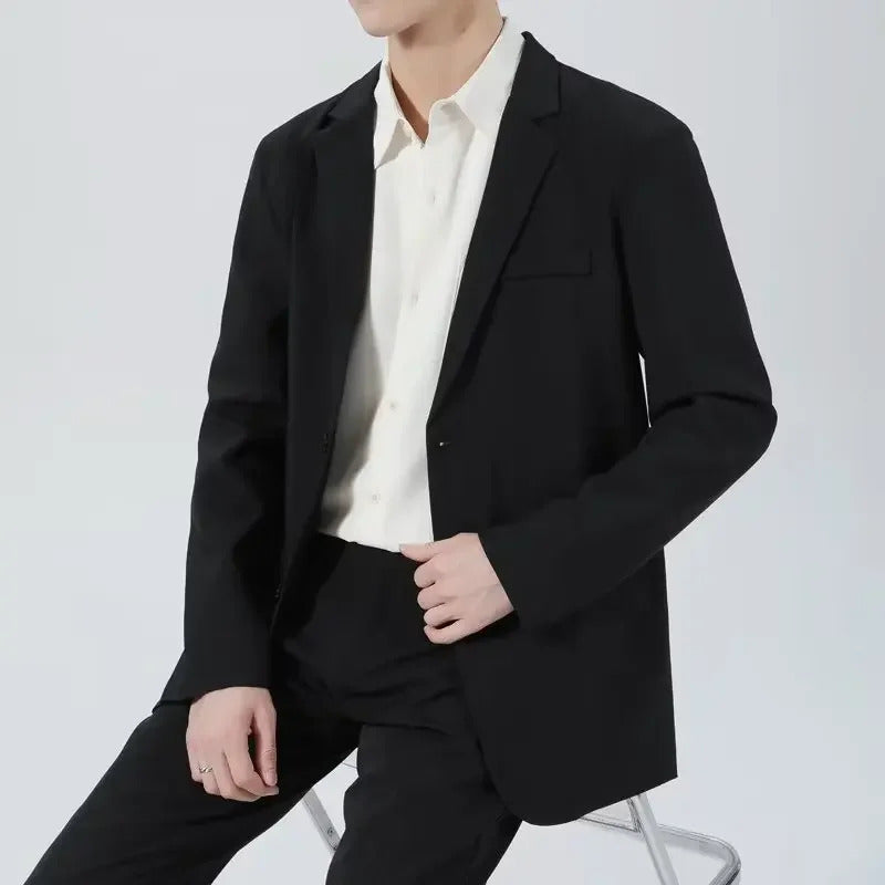 商务装男Casual Western-style Men's Suit Loose Fit Solid Color Jacket Trendy Korean Style Lightweight Spring Summer New Arrival