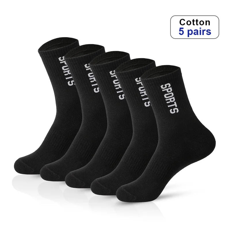 5 Pairs Apring Summer winter Mens Sports Socks  Leisure Sweat Absorbent Comfortable Thin Breathable Socks men Basketball Meias男士袜子
