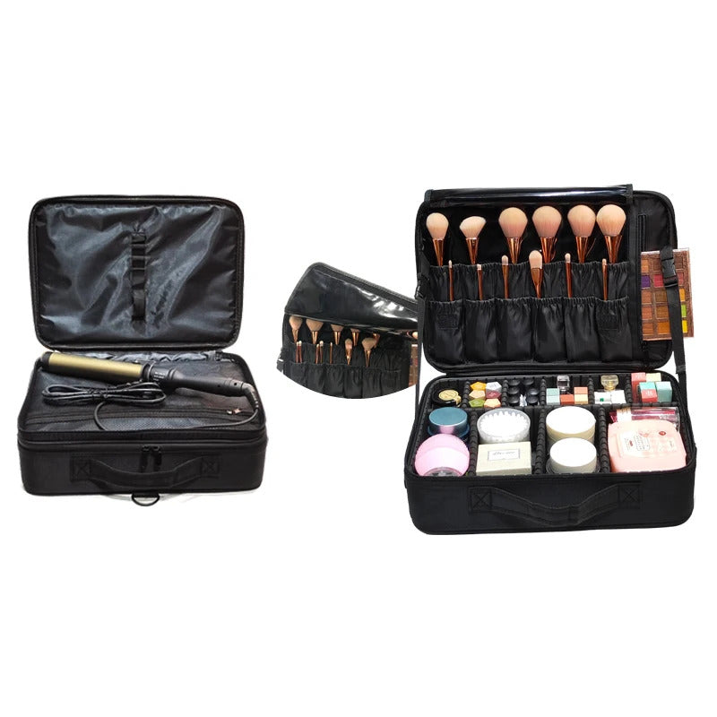 包包New Fashion Women Cosmetic Bag Travel Makeup Professional Make Up Box Cosmetics Pouch Bags Beauty Case For Makeup Artist