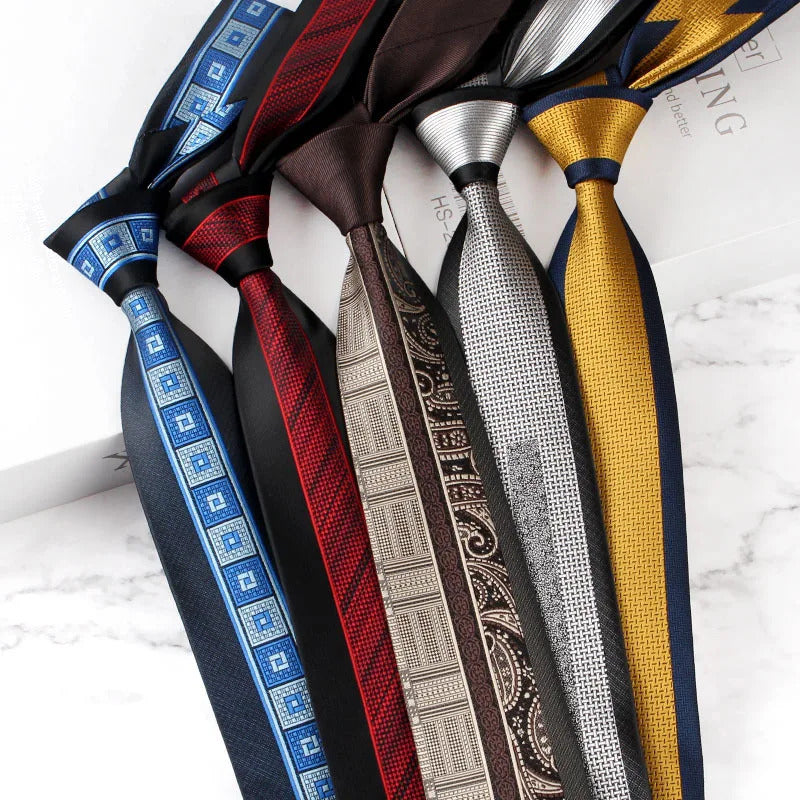 领带男Fashion Elegant Versatile Ties 6CM Men's Jacquard Polyester Tie Fit Man Formal Business Wedding Party Necktie Father's Day Gift