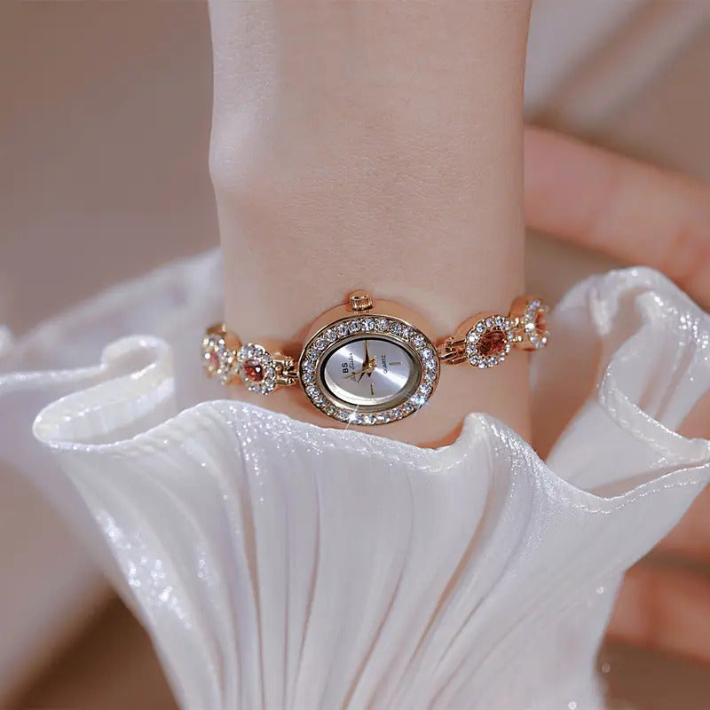 手表女UTHAI 2024 Women Chain Watch Light Luxury Brand Antique Rainbow Bracelet Wristwatch Waterproof Ladies Fashion Quartz Watches