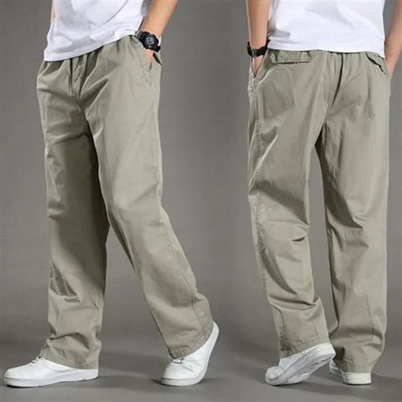 休闲裤男Spring Autumn Men's Loose-Fit Wide-Leg Casual Pants Breathable Straight-Leg Sweatpants Cross-Border Trade