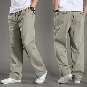 休闲裤男Spring Autumn Men's Loose-Fit Wide-Leg Casual Pants Breathable Straight-Leg Sweatpants Cross-Border Trade