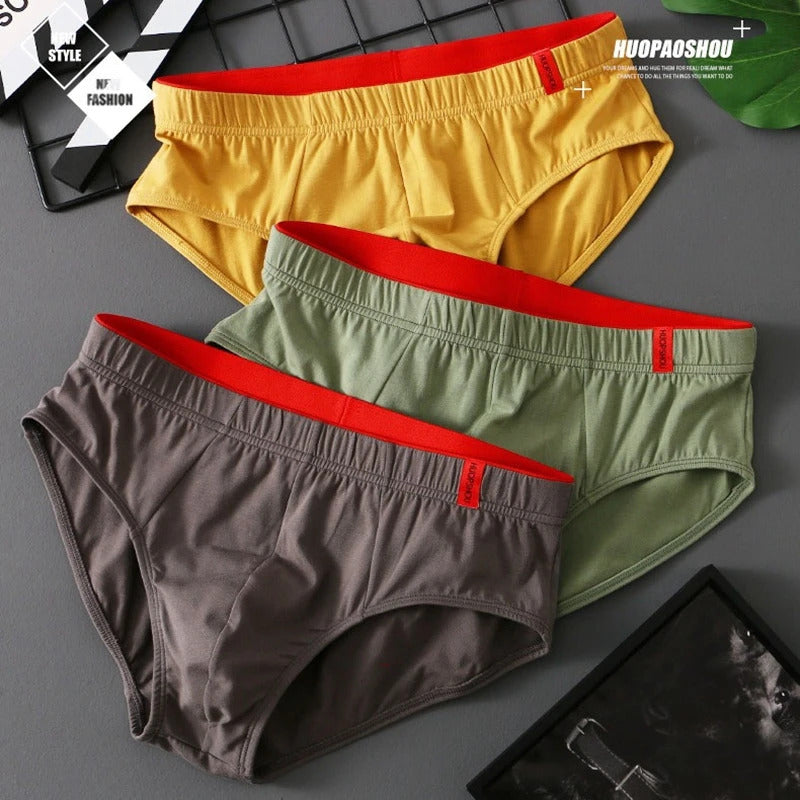 内衣男New Men's Pure Cotton Briefs High Quality Comfortable Underpants Breathable Shorts Underwear Lingerie Panties Underpants